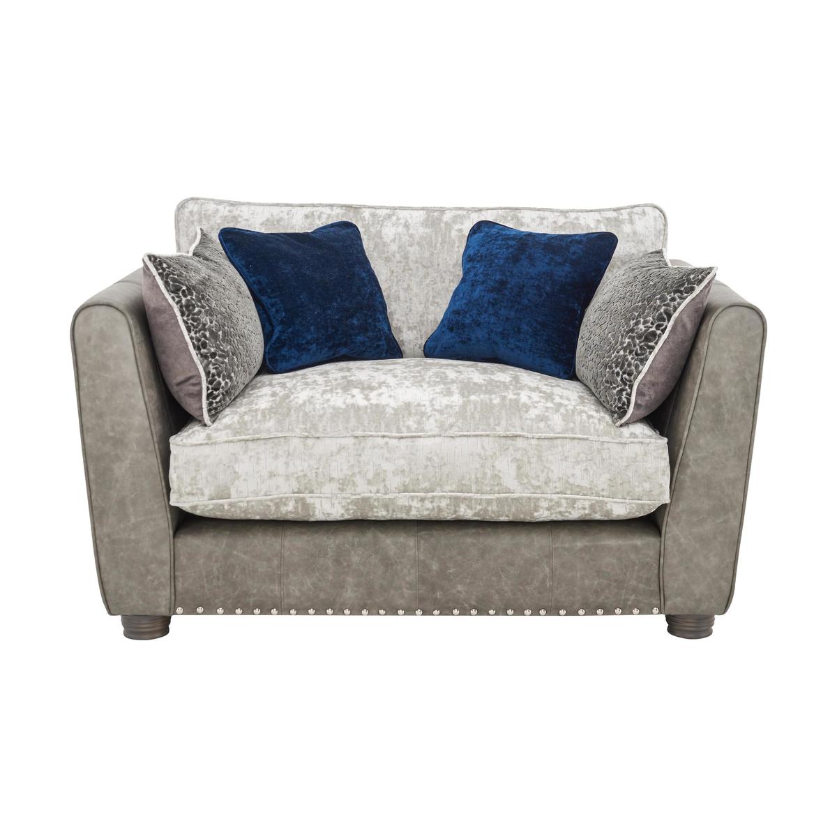 Inspiration Classic Back Snuggler Armchair with Studs - Grey - By Furniture Village – image 2