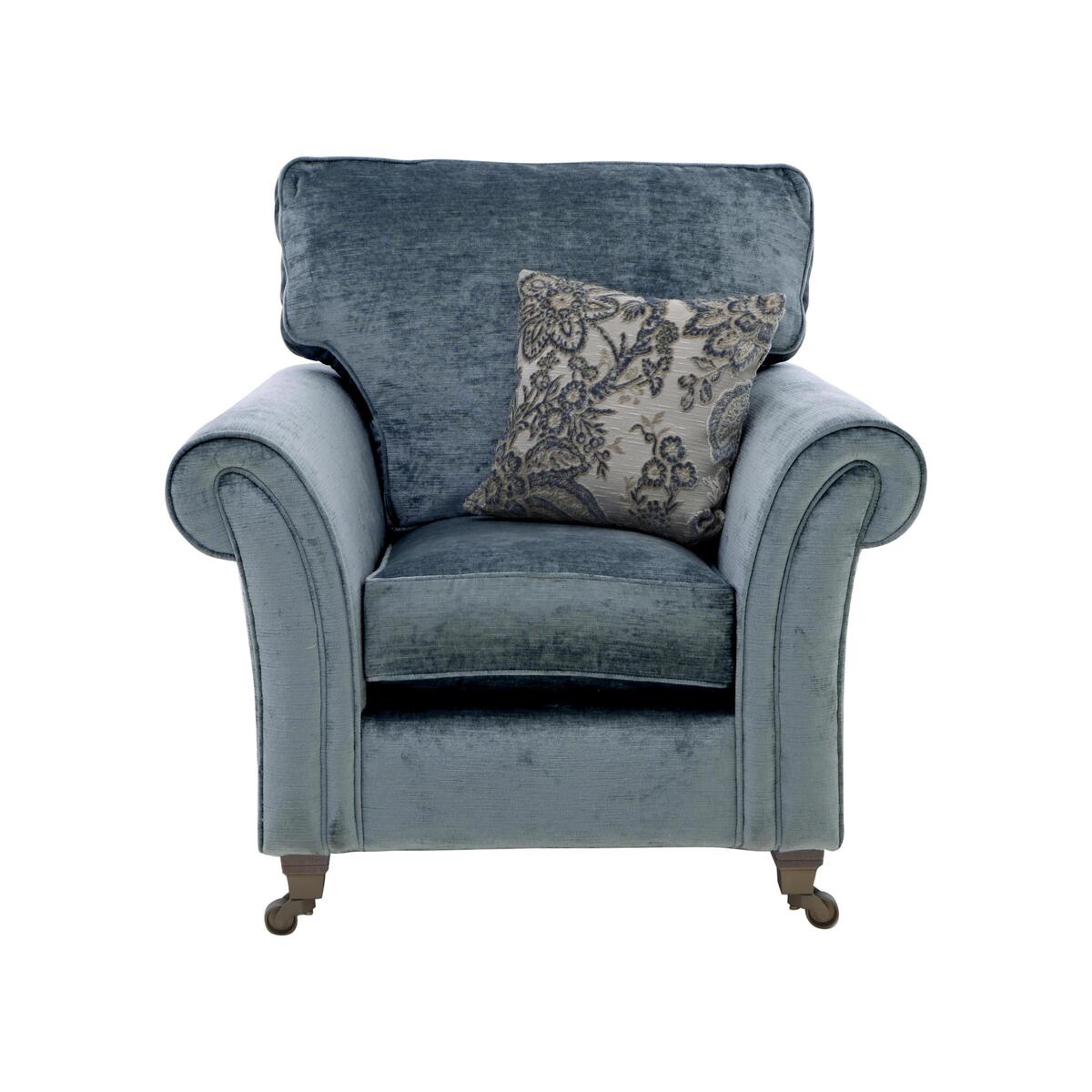 Ayda Fabric Armchair - Blue – image 1