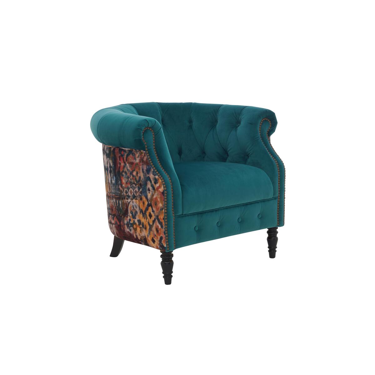 Alexander and James - Camden Collection Dukes Contrast Fabric Armchair - Orange – image 5