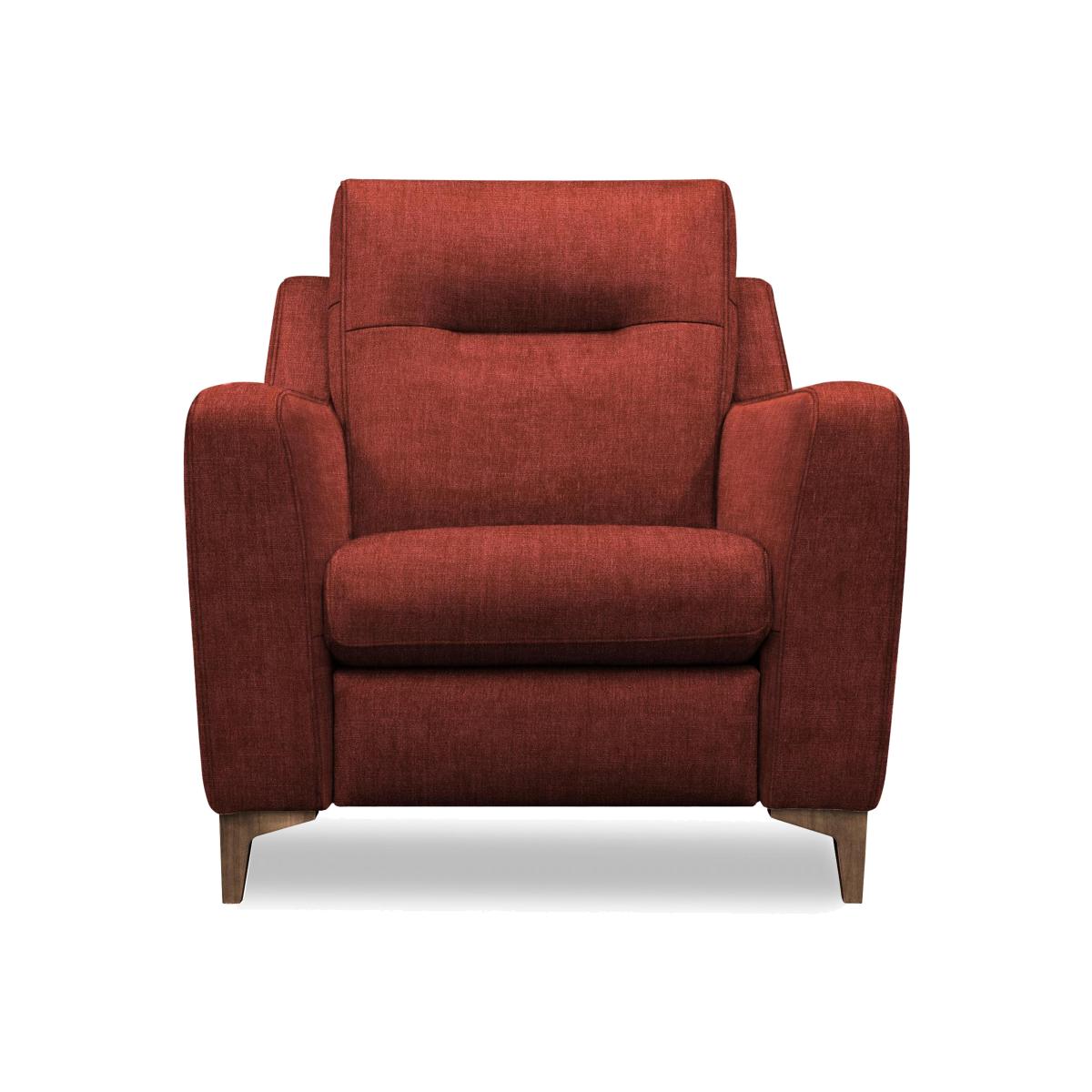 G Plan - Arlo Fabric Chair - Burgundy with Walnut Feet