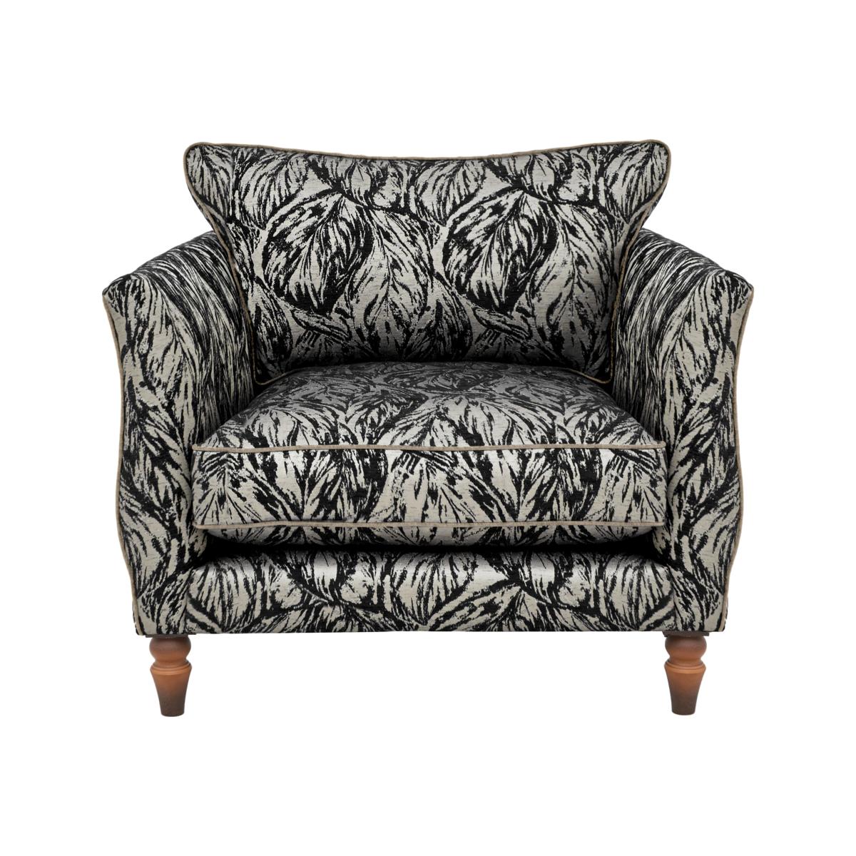 Boutique Chatterley Chair - Canopy Ebony with Walnut Feet