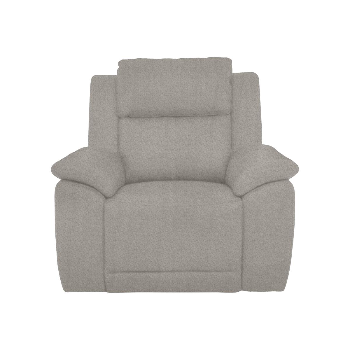 Utah Fabric Power Recliner Chair with Headrest and Power Lumbar - Rosy Light Grey