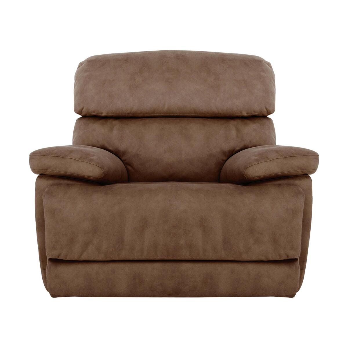 Cupola Fabric Recliner Armchair - Brown