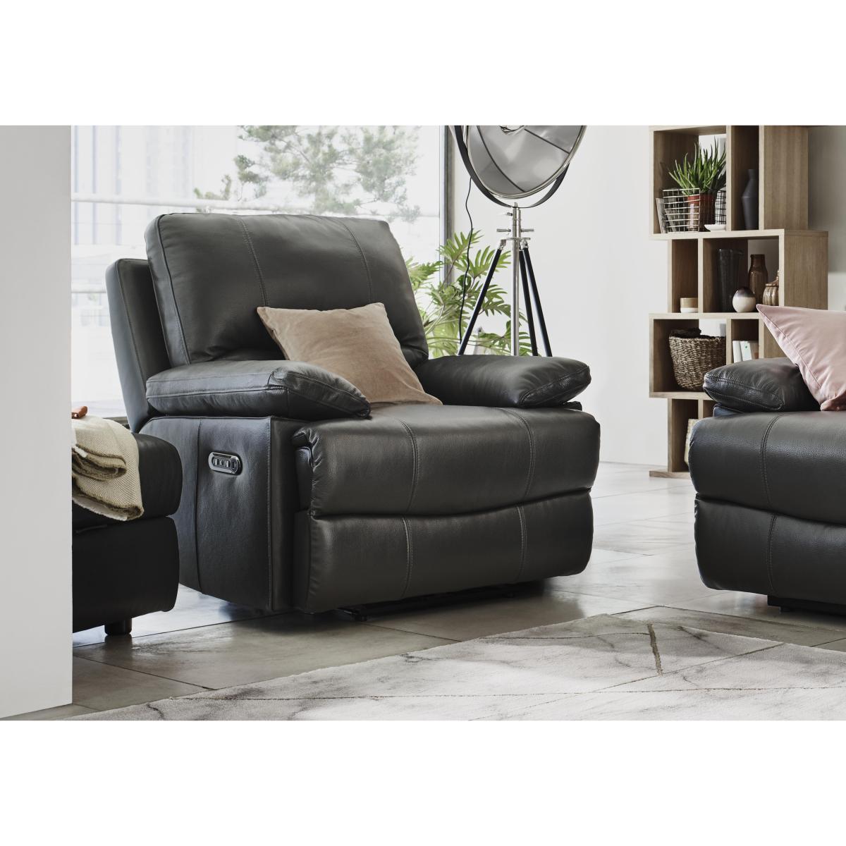Dallas Pure Leather Power Recliner Armchair With USB Port – image 2
