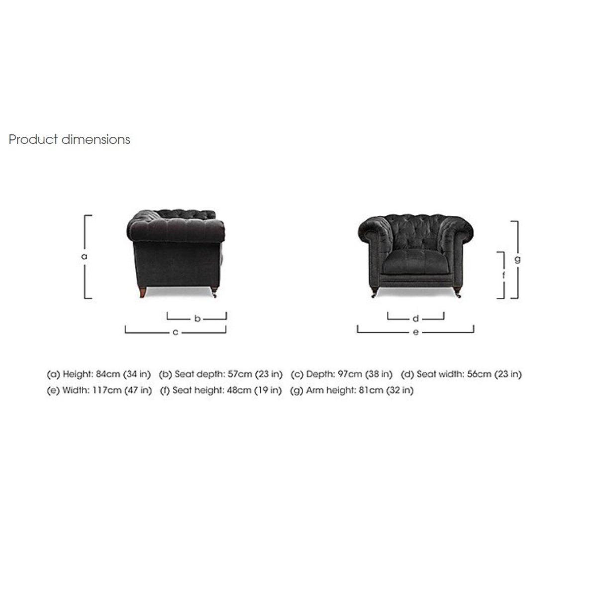 Walter Fabric Chesterfield Chair – image 5