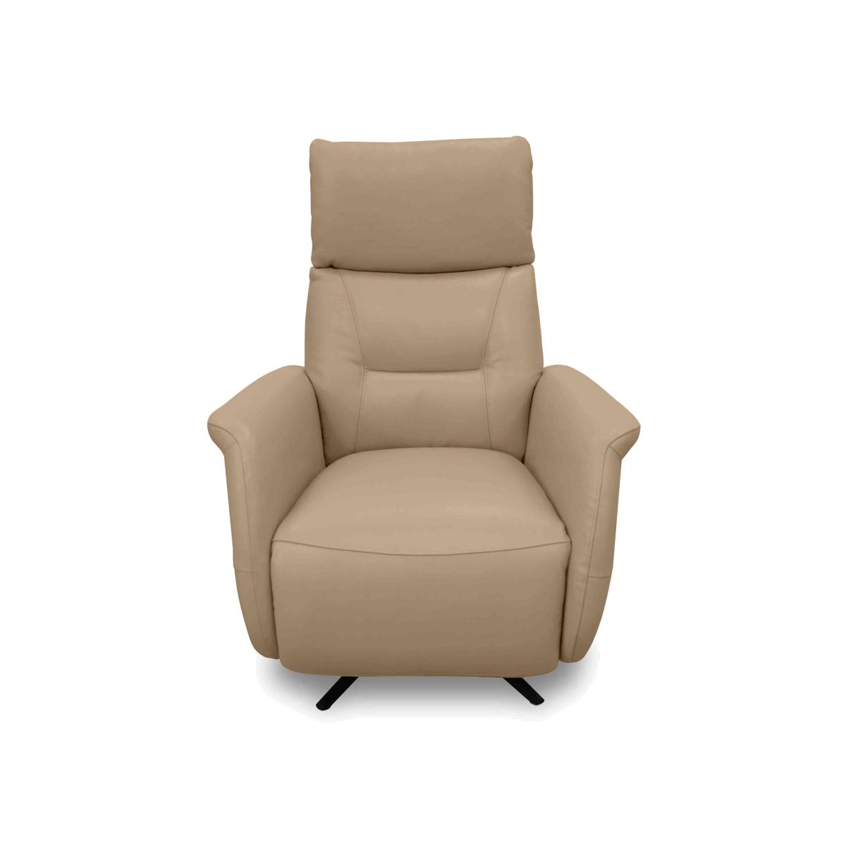 Designer Chair Collection Dusseldorf Leather Power Recliner Swivel Chair - Nude