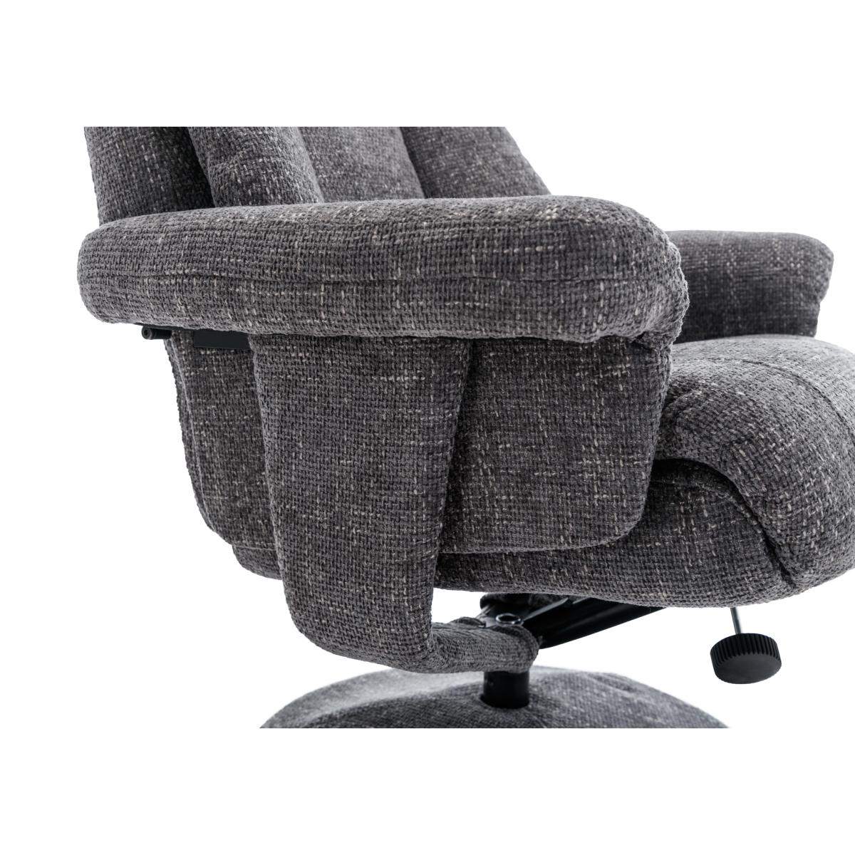 Bruges Fabric Swivel Chair and Footstool - Lisbon Teal – image 8