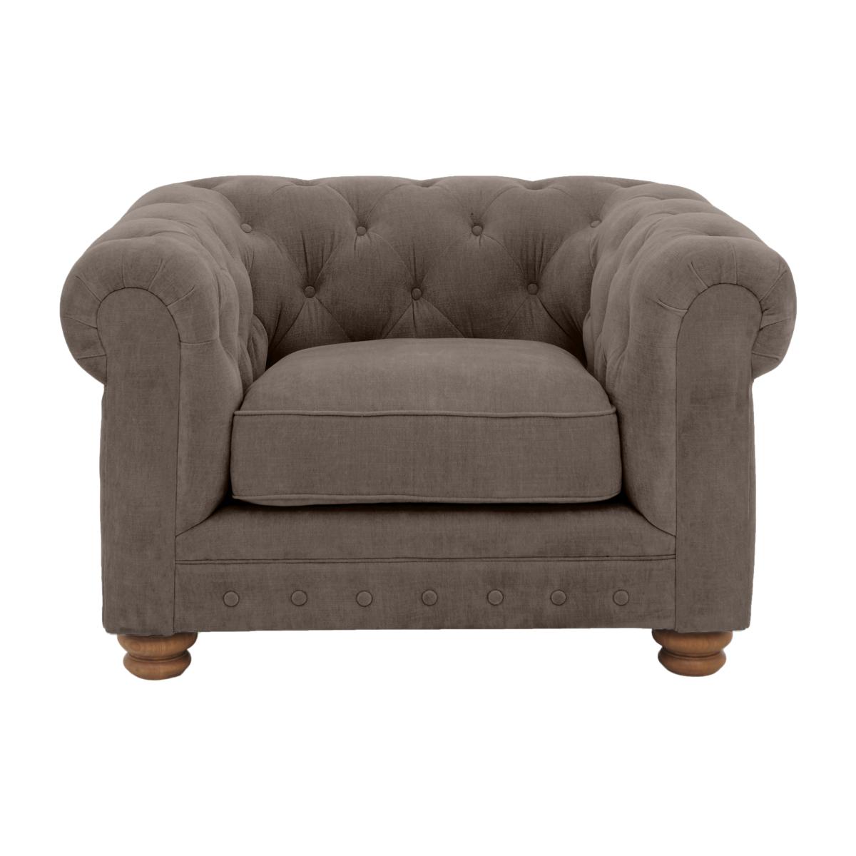 Alexander and James - Chesterfield Collection Hugo Fabric Chair - Wicker - Oak Feet