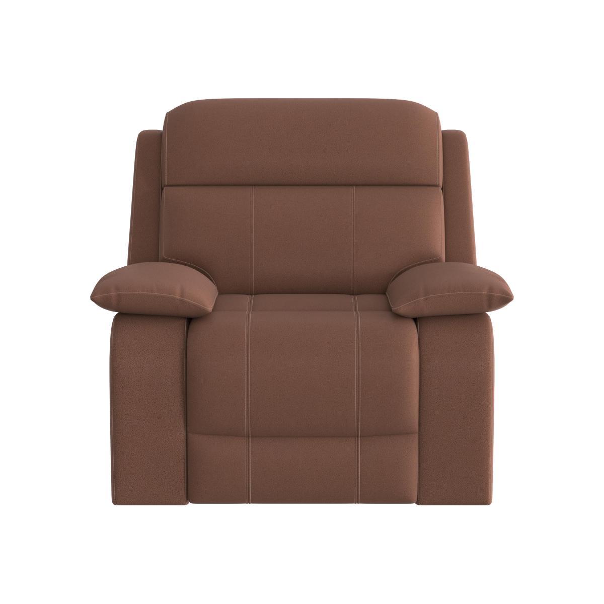 Moreno Fabric Recliner Armchair - Brown – image 1