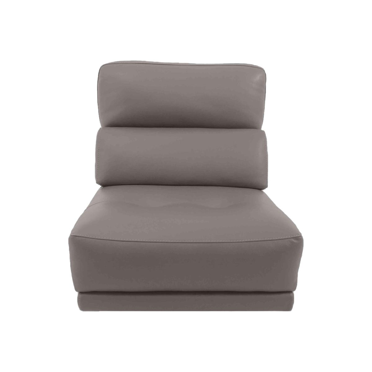 Adama NC Leather Armless Unit - Sleet