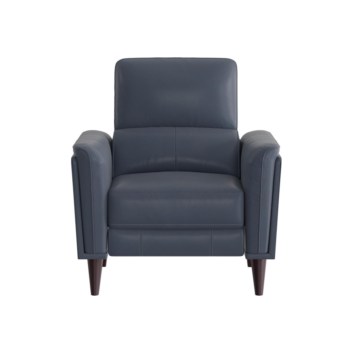 Compact Collection Klein BV Leather Power Recliner Chair with Telescopic Headrest - BV Ocean Blue
