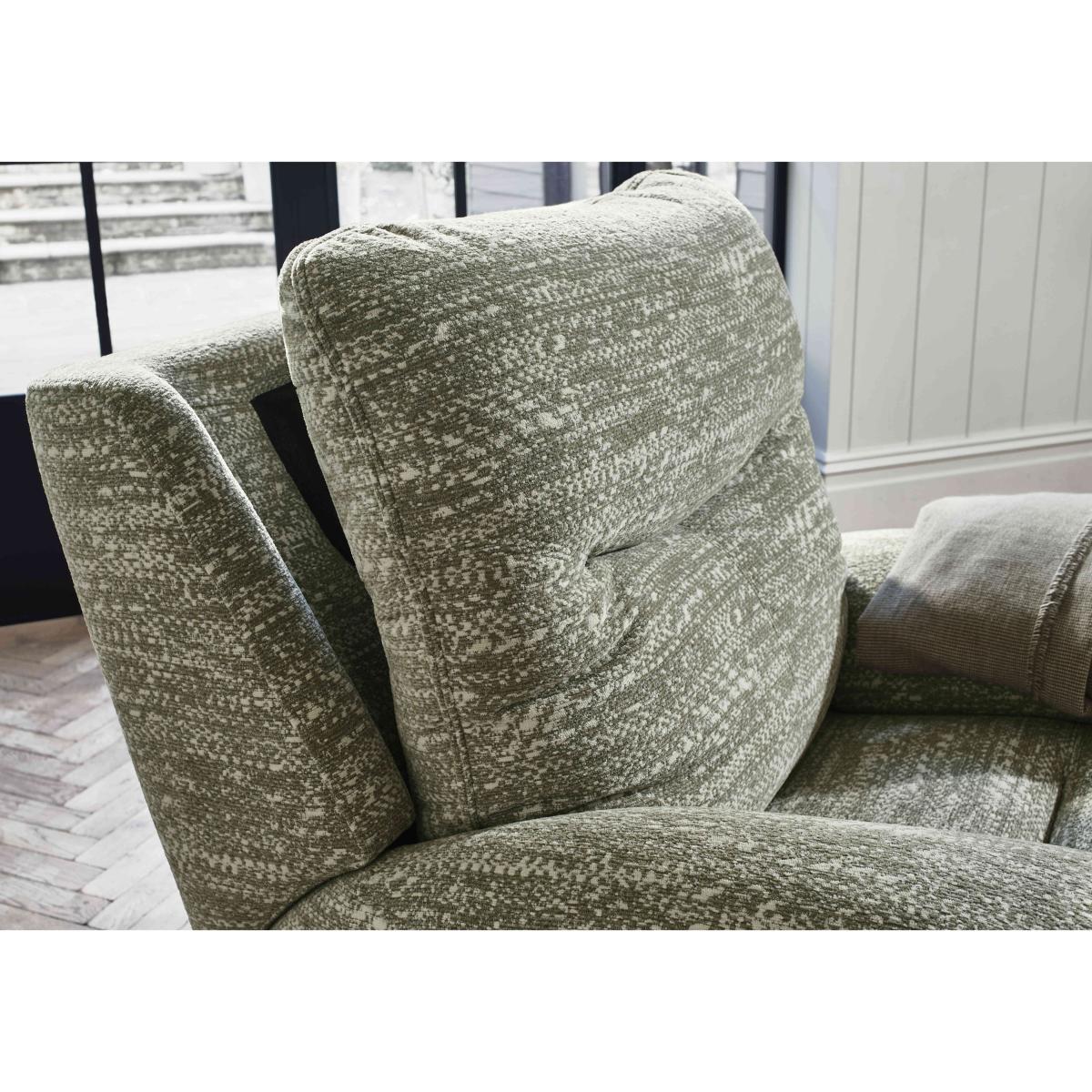 G Plan - Amesbury Fabric Power Recliner Armchair with Power Headrest, Power Lumbar and Heated Seats - Checkers Putty – image 4