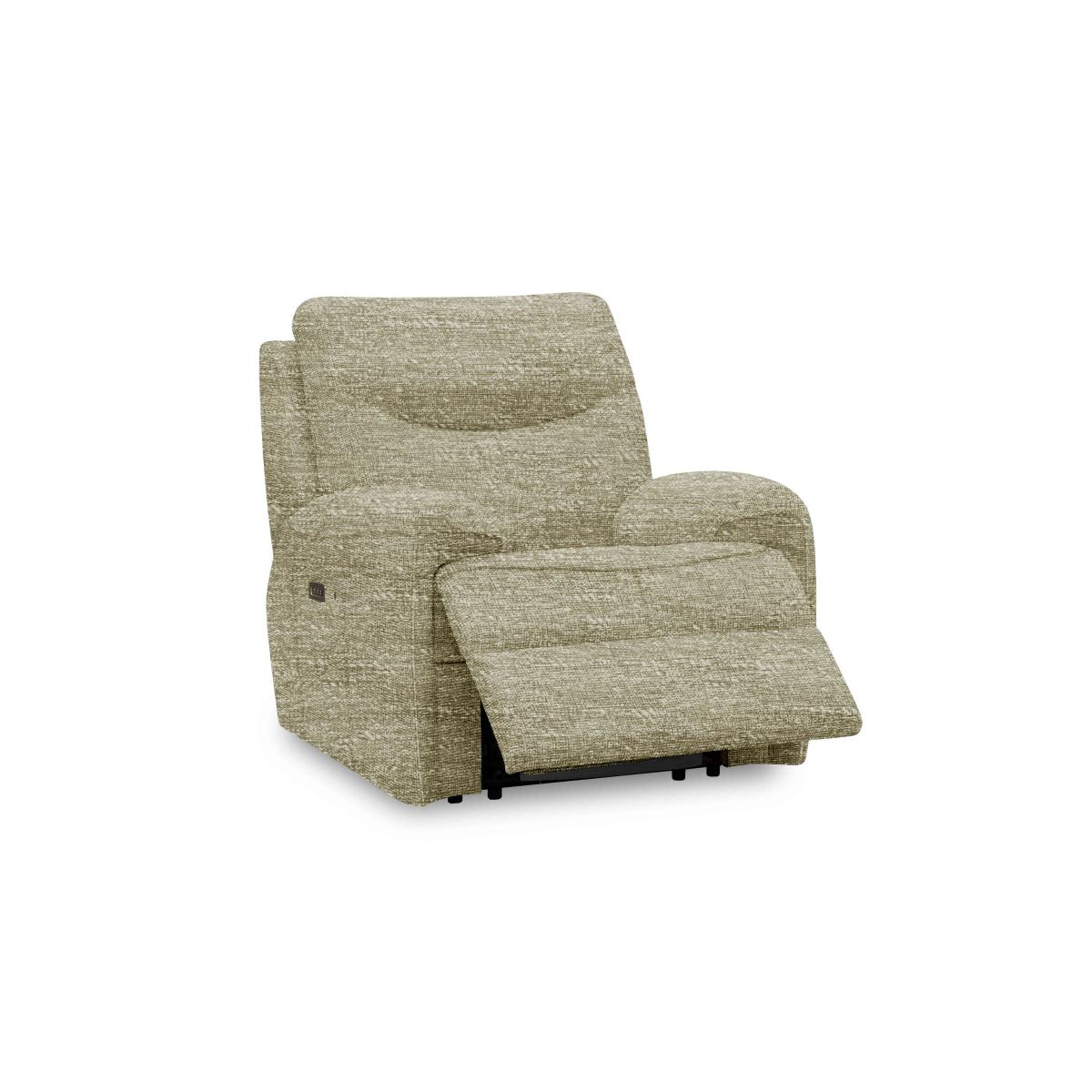 G Plan - Amesbury Fabric Power Recliner Armchair with Power Headrest, Power Lumbar and Heated Seats - Checkers Putty – image 7