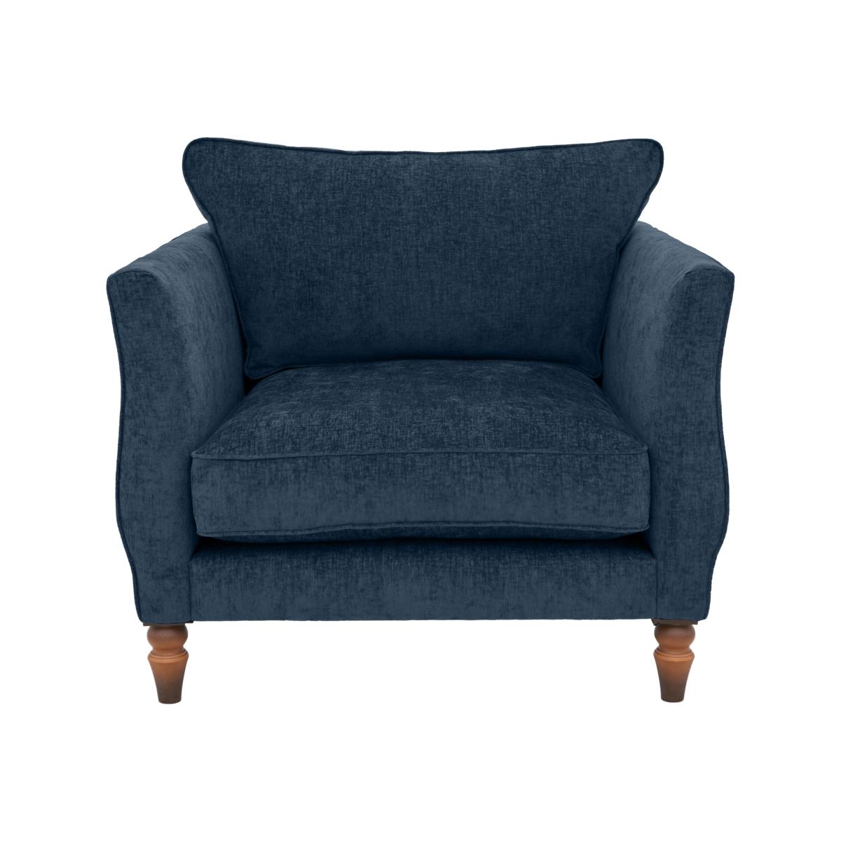 Boutique Chatterley Chair - Bolero Midnight with Walnut Feet
