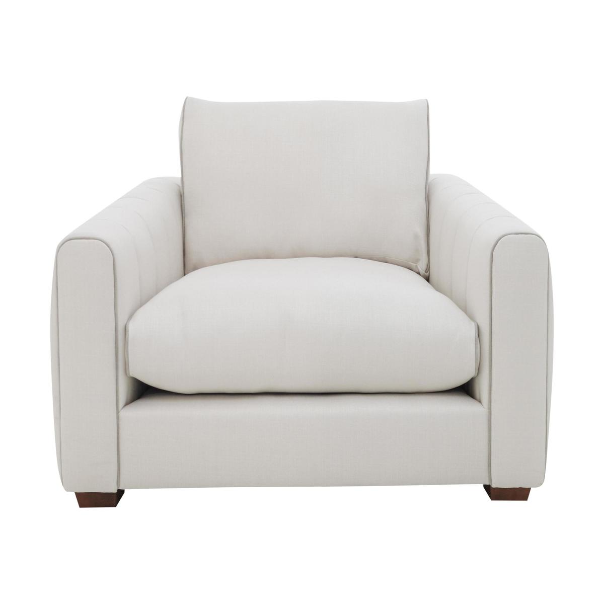 Kamille Fabric Armchair - White - By Furniture Village – image 2