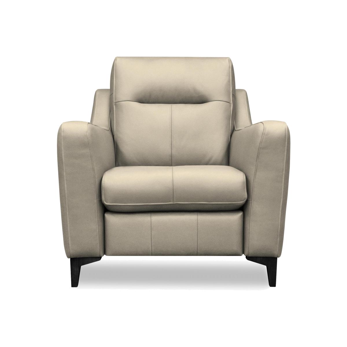 G Plan - Arlo Leather Power Recliner Chair - Oxford Mushroom with Ebony Feet