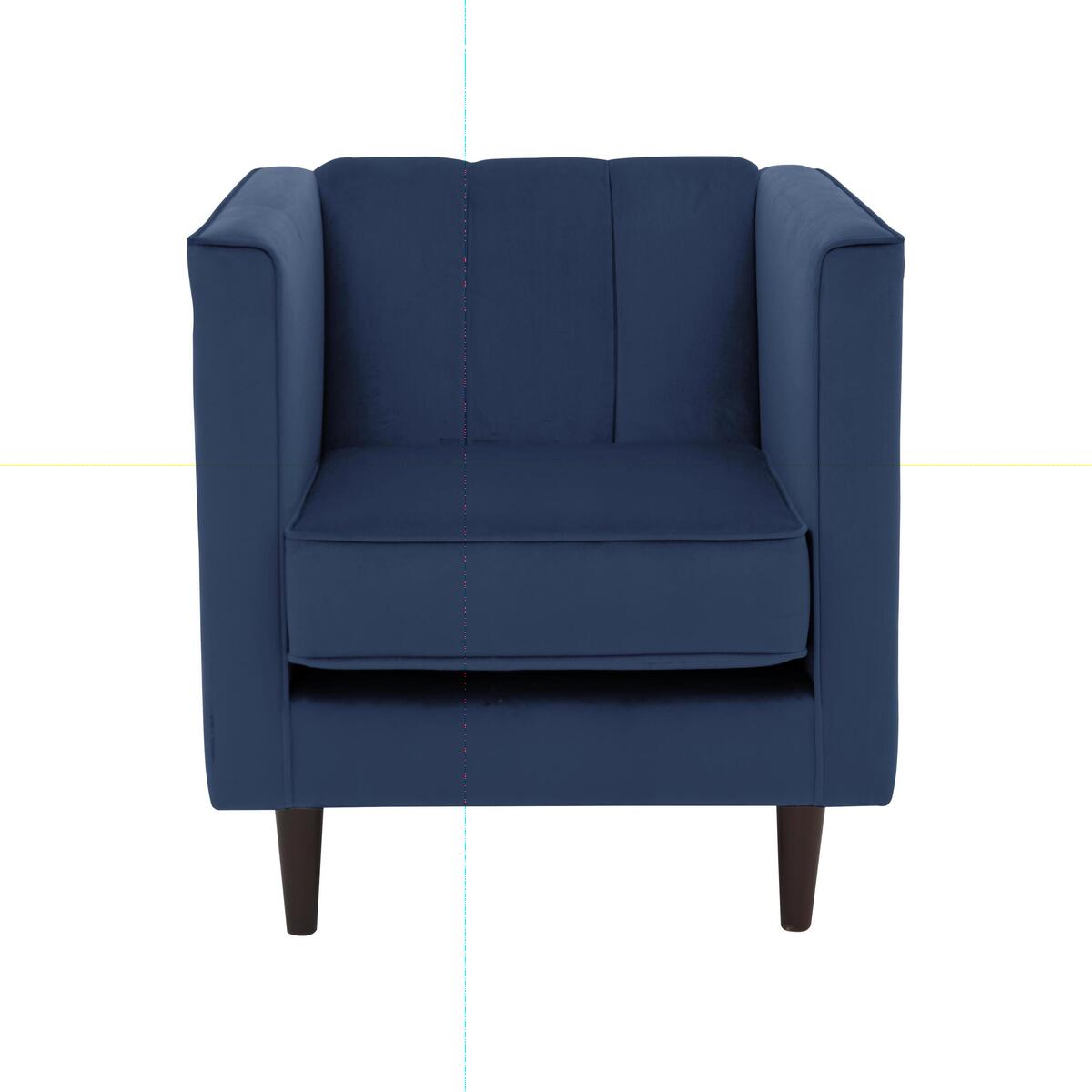 Lace Market Fabric Armchair - Blue – image 1