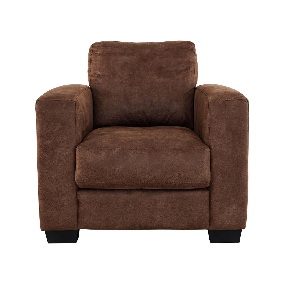 Dante Fabric Recliner Armchair - Brown