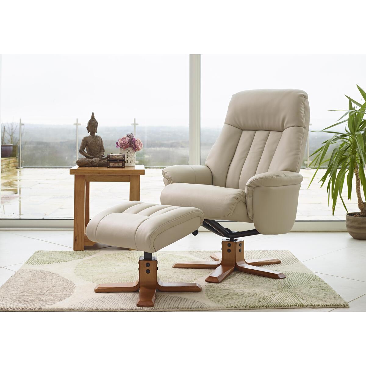 Paris Recliner Armchair and Footstool – image 2