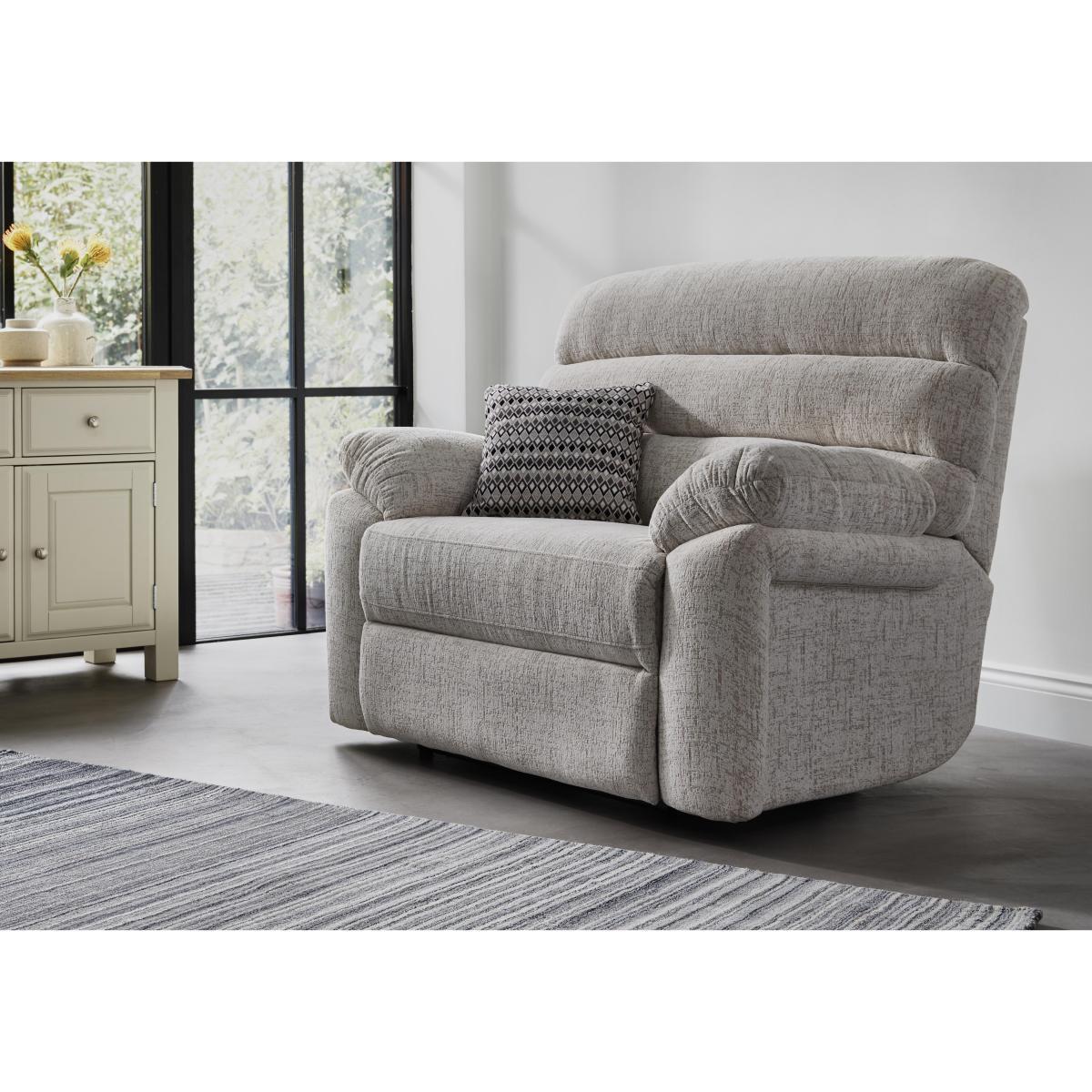 Comfort Story - Page Fabric Manual Recliner Love Seat – image 2