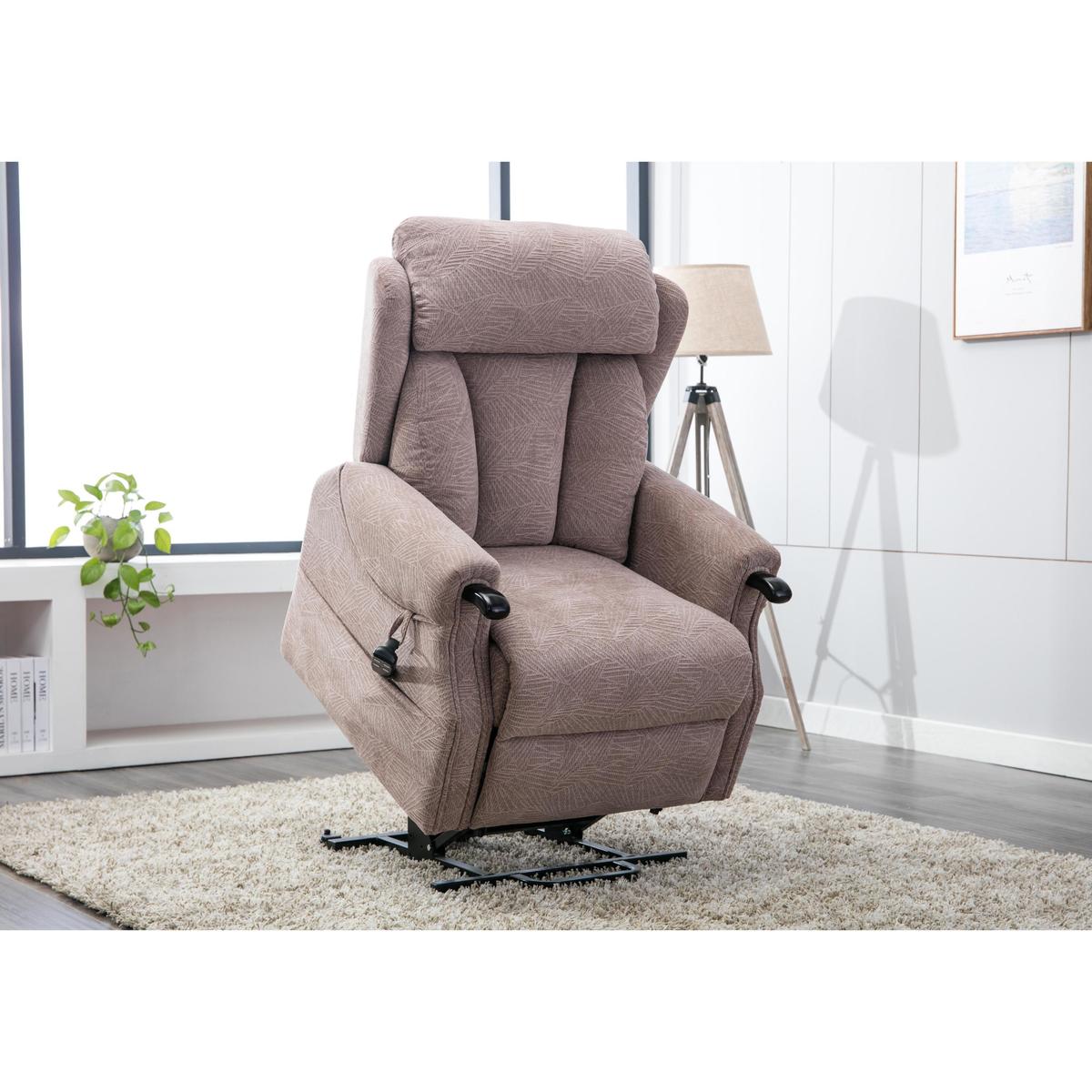 Weyton Fabric Lift and Rise Recliner Armchair - Grey - By Furniture Village – image 4