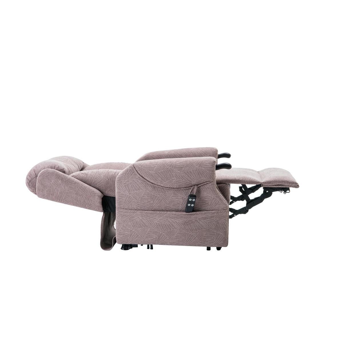 Weyton Fabric Lift and Rise Recliner Armchair - Grey - By Furniture Village – image 8