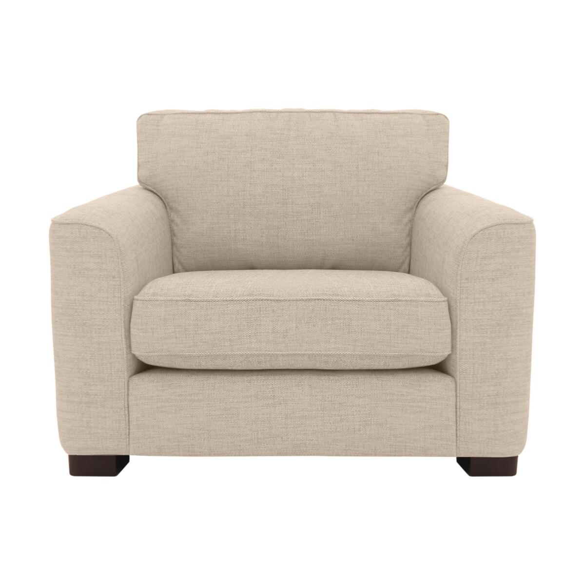 Elora Large Fabric Armchair - Cream – image 1