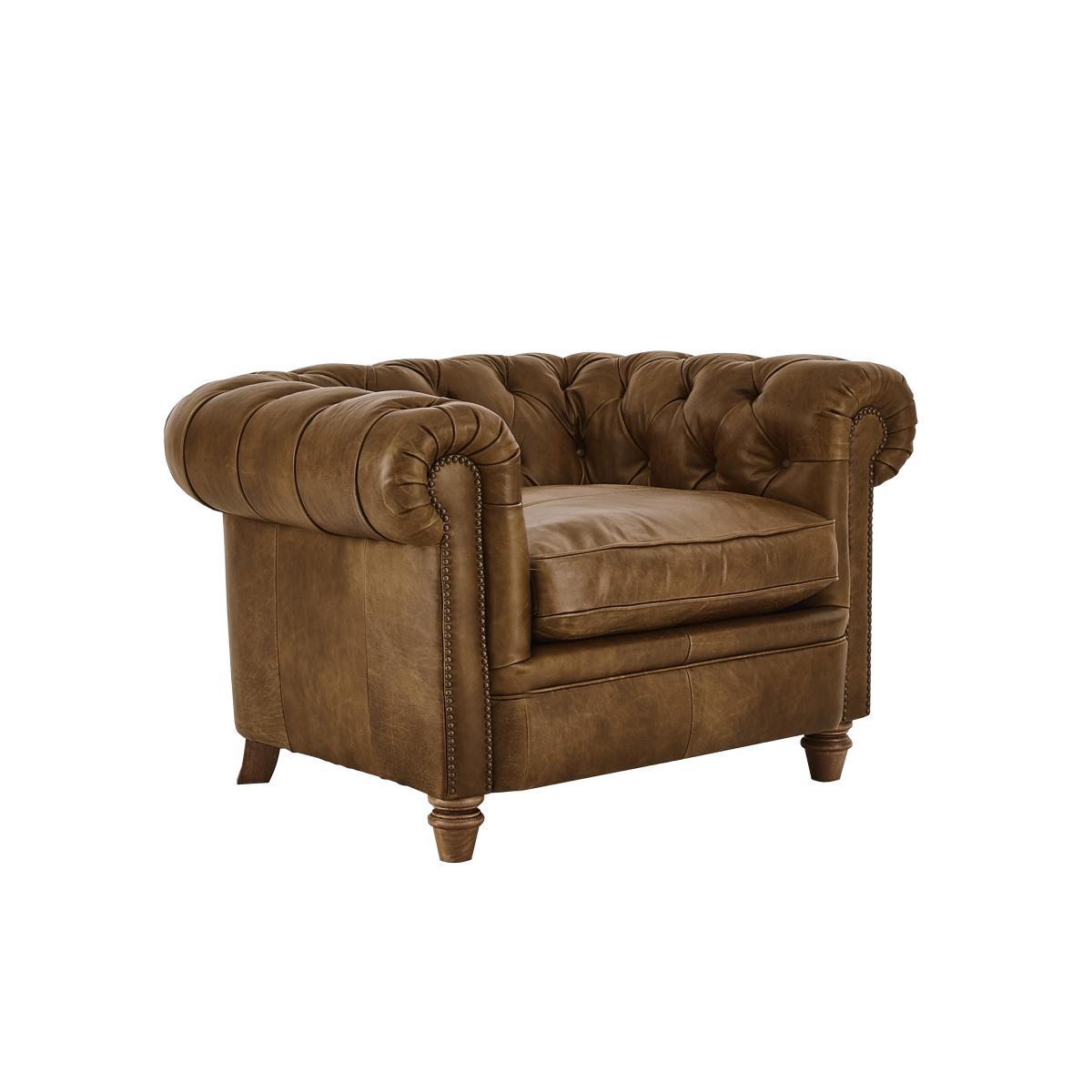 Alexander and James - New England Newport Leather Armchair - Brown – image 2