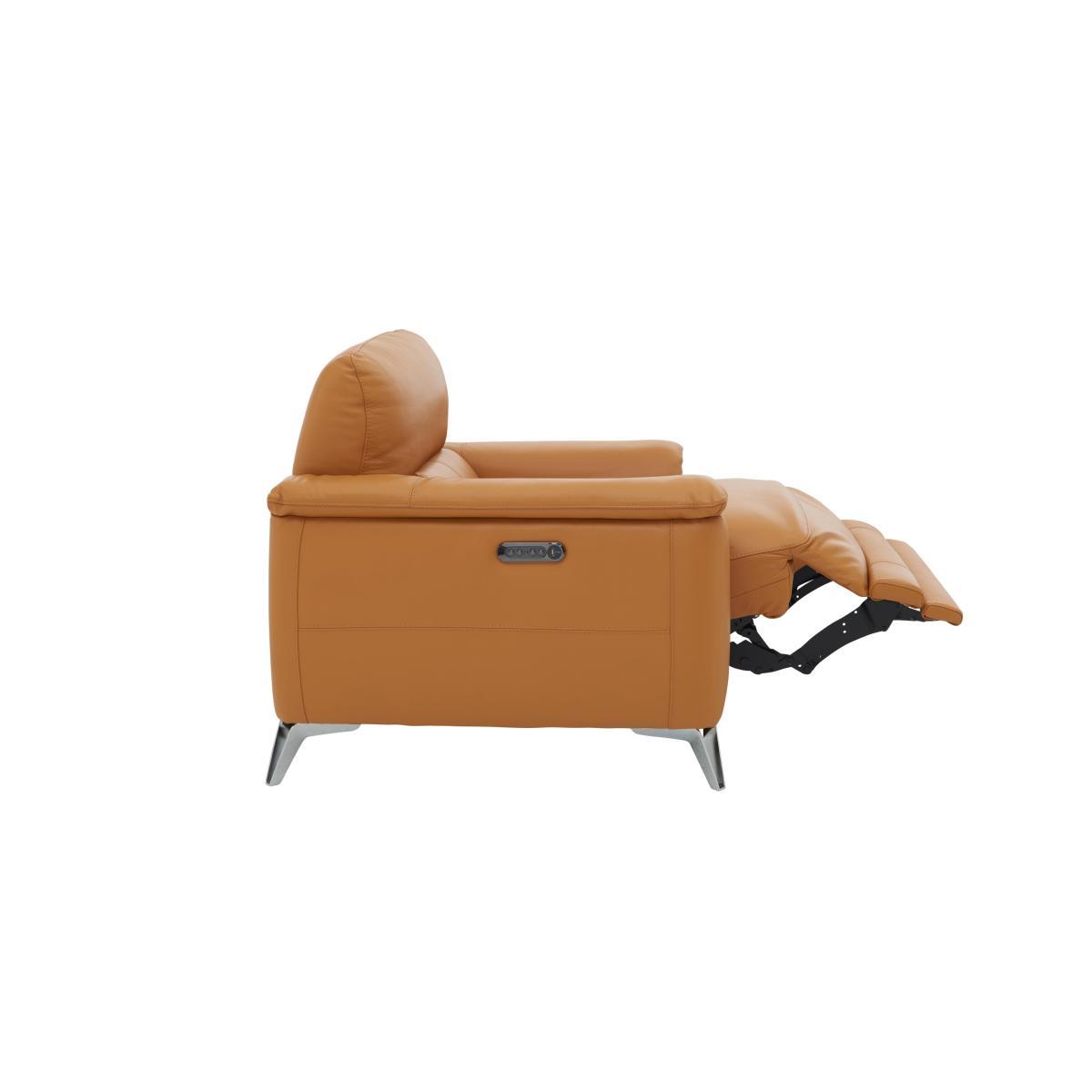 Odyssey Leather Recliner Armchair with Power Headrests - Blue- World of Leather – image 7