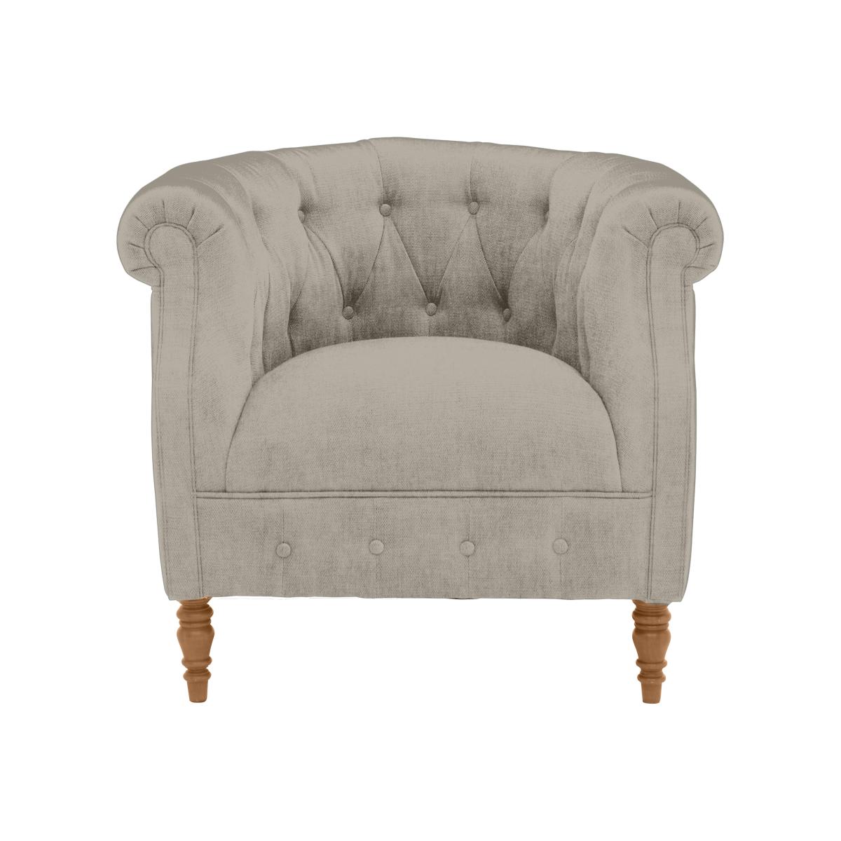 Alexander and James - Chesterfield Collection Calvin Fabric Chair - Chamonix Linen - Oak Feet