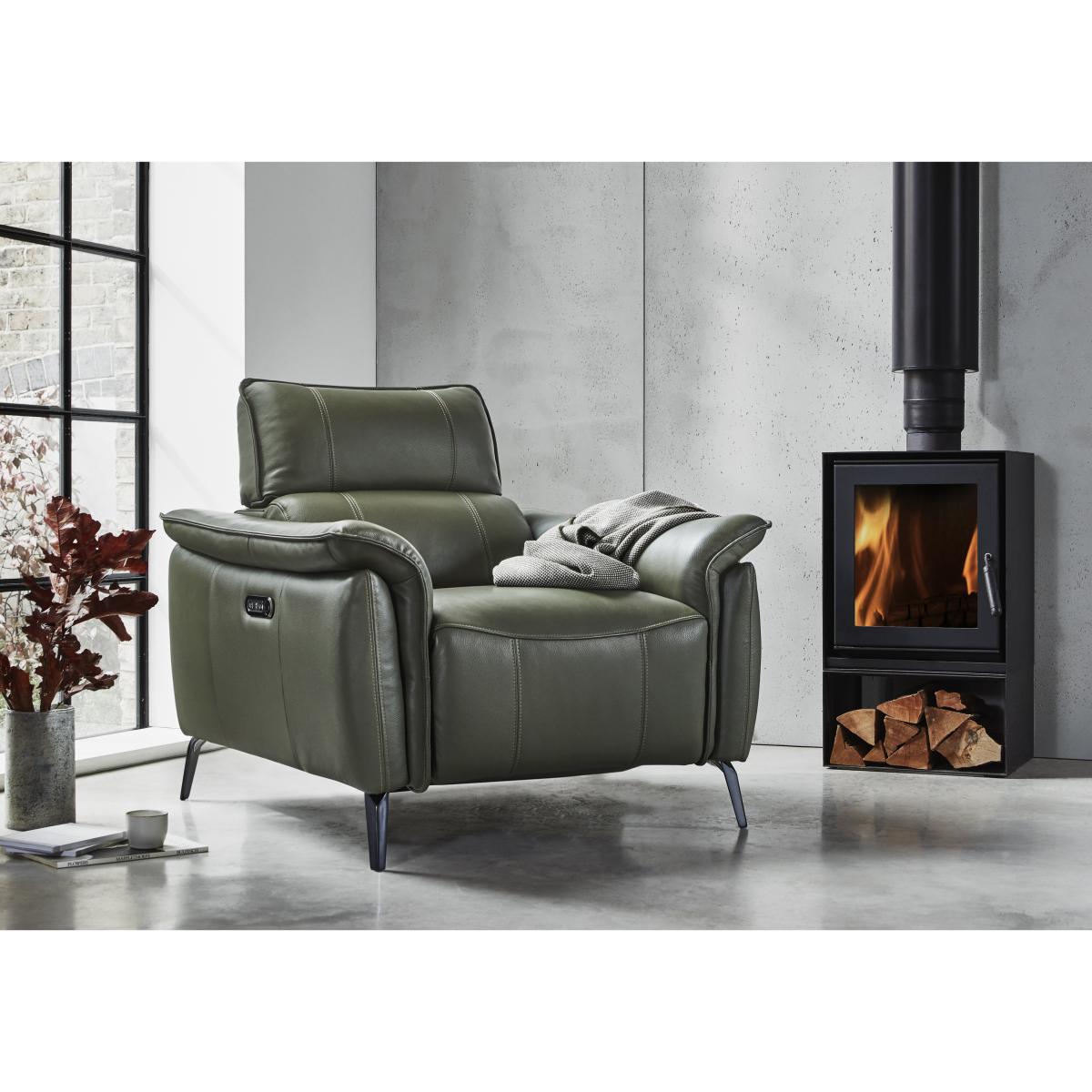 Jude Leather Armchair - Elephant – image 3
