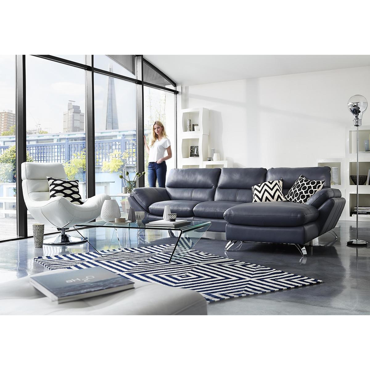 Salvador Leather Armchair - Black - By Furniture Village – image 2