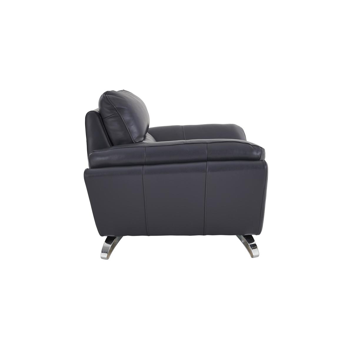 Salvador Leather Armchair - Black - By Furniture Village – image 4