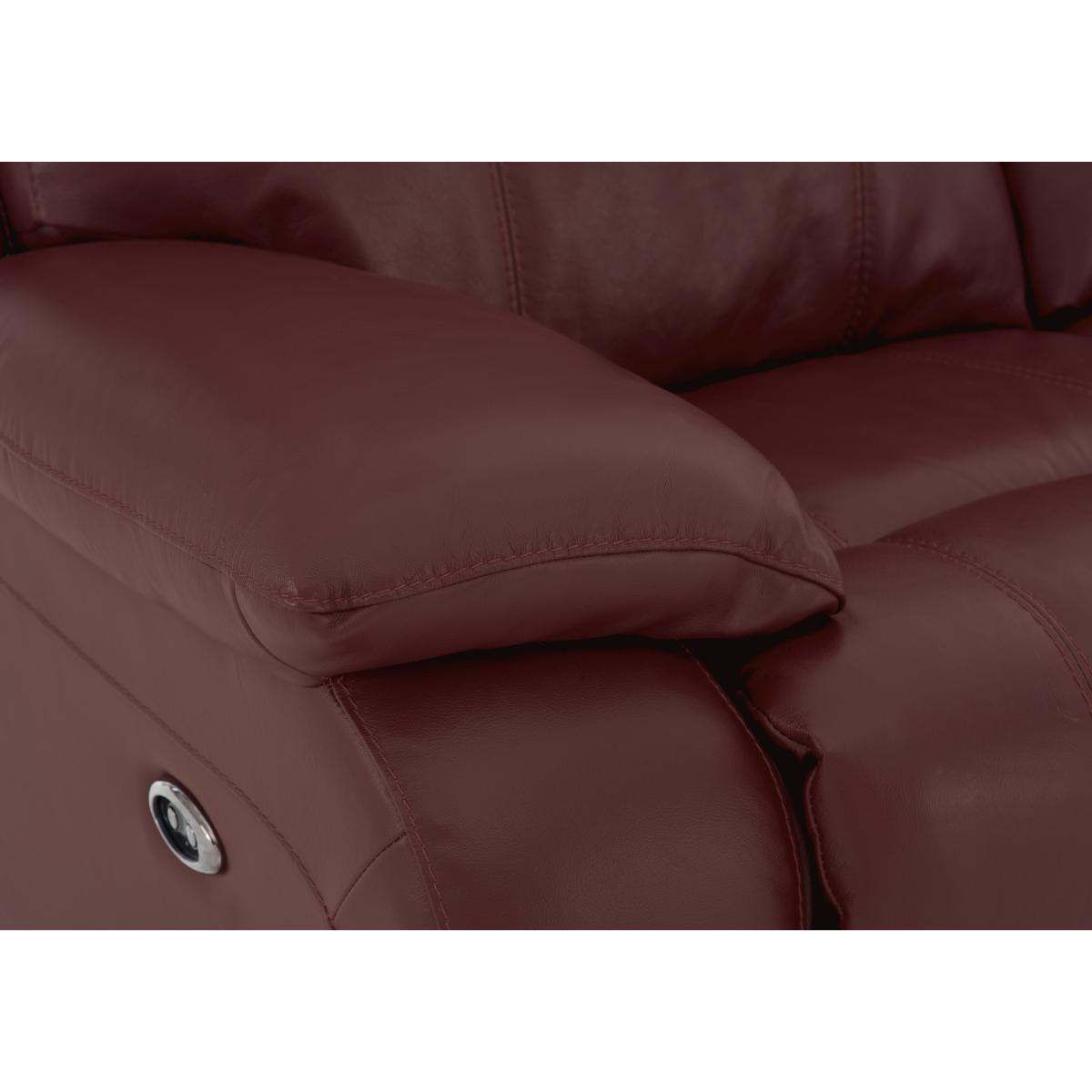 Moreno Leather Power Recliner Armchair with Power Headrest - Grey- World of Leather – image 4