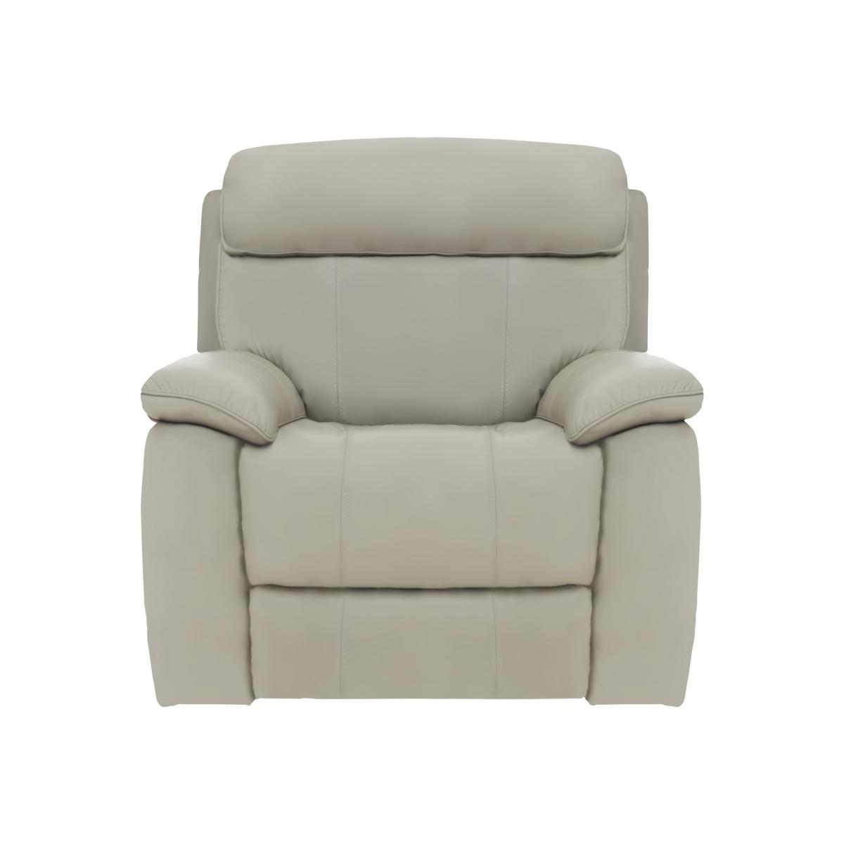 Moreno Leather Power Recliner Armchair with Power Headrest - Grey- World of Leather – image 1