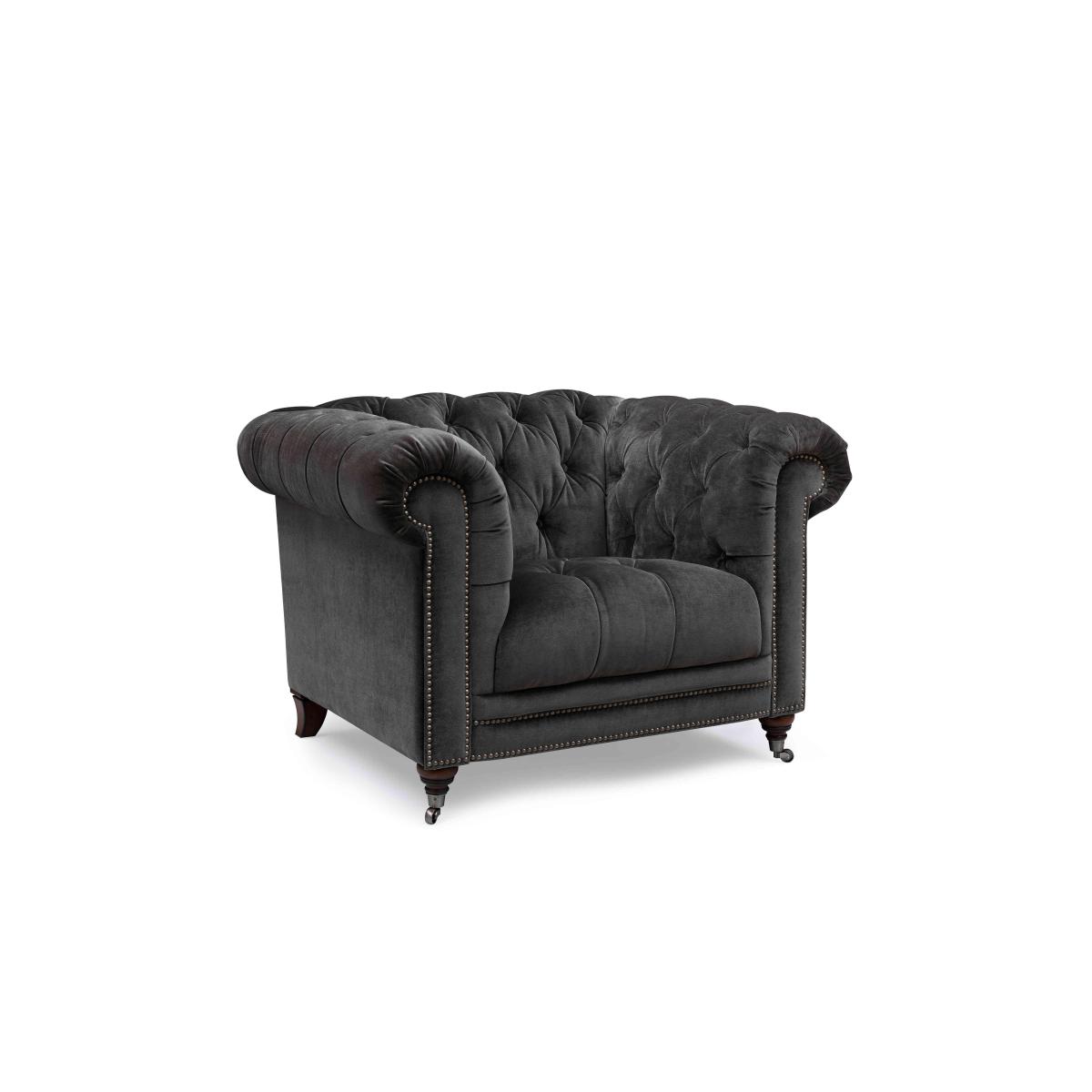 At The Helm - Walter Fabric Chesterfield Chair with USB-C – image 5