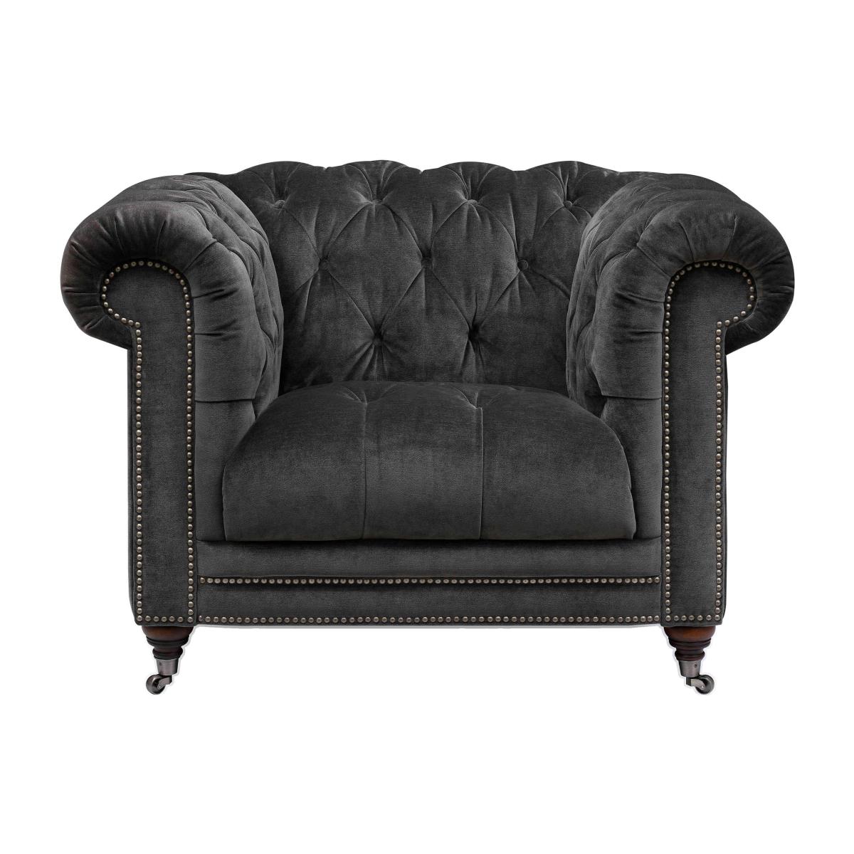 At The Helm - Walter Fabric Chesterfield Chair with USB-C – image 1