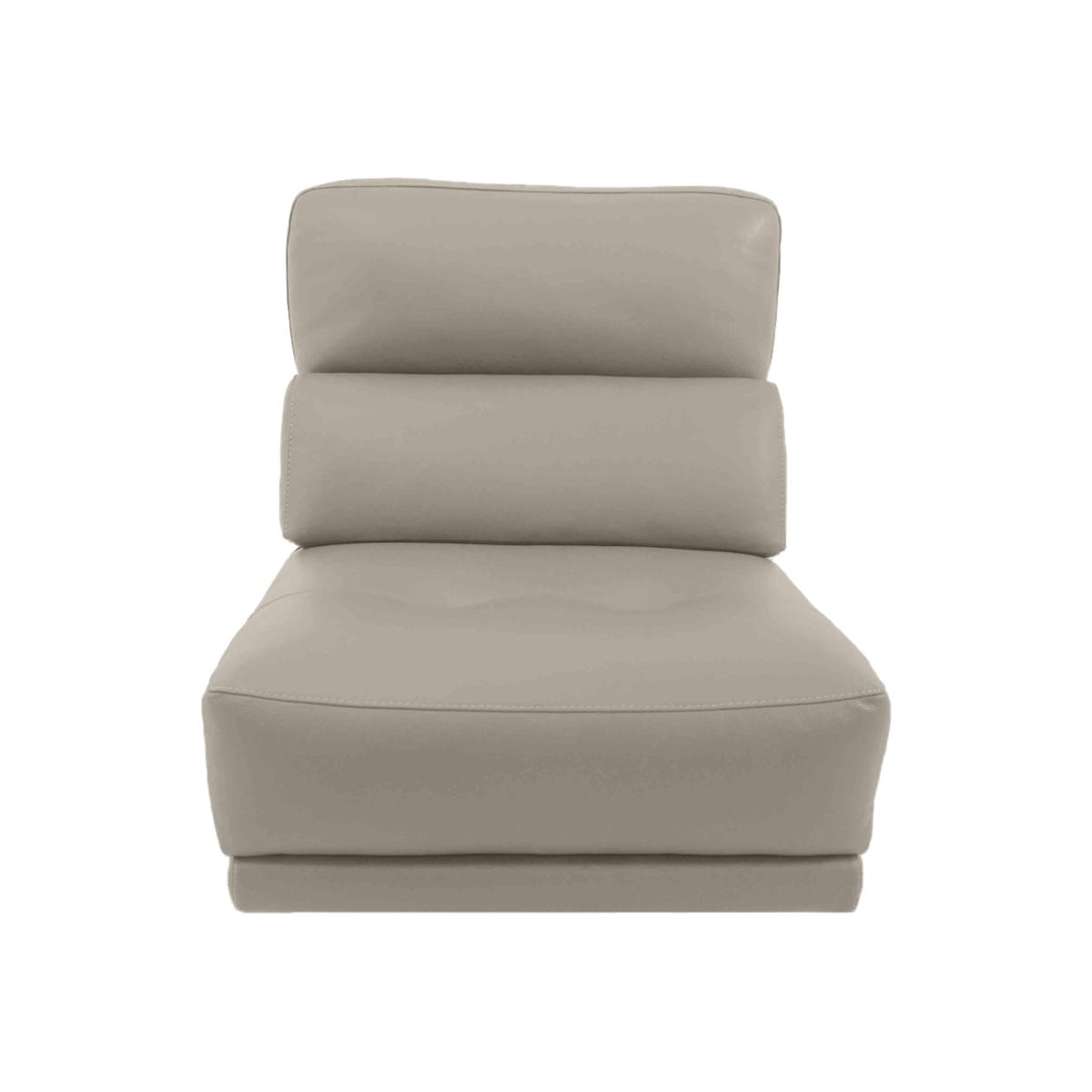 Adama HW Leather Armless Unit - Power Recliner - Feather