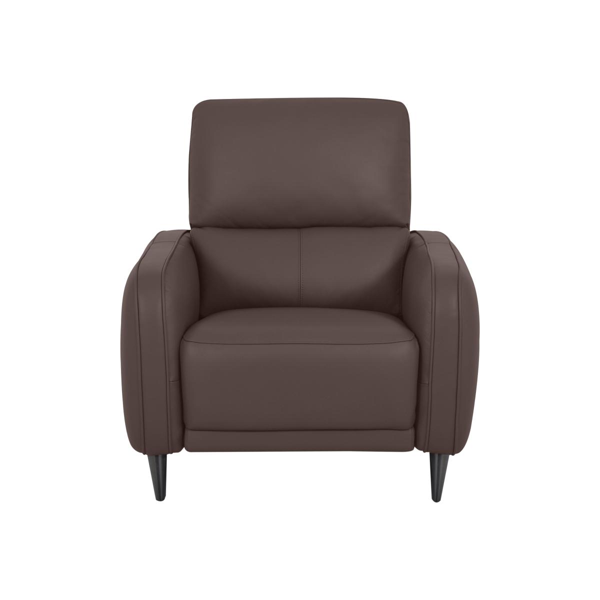 Domicil - Logan Leather Power Recliner Chair - NN Cacao Brown
