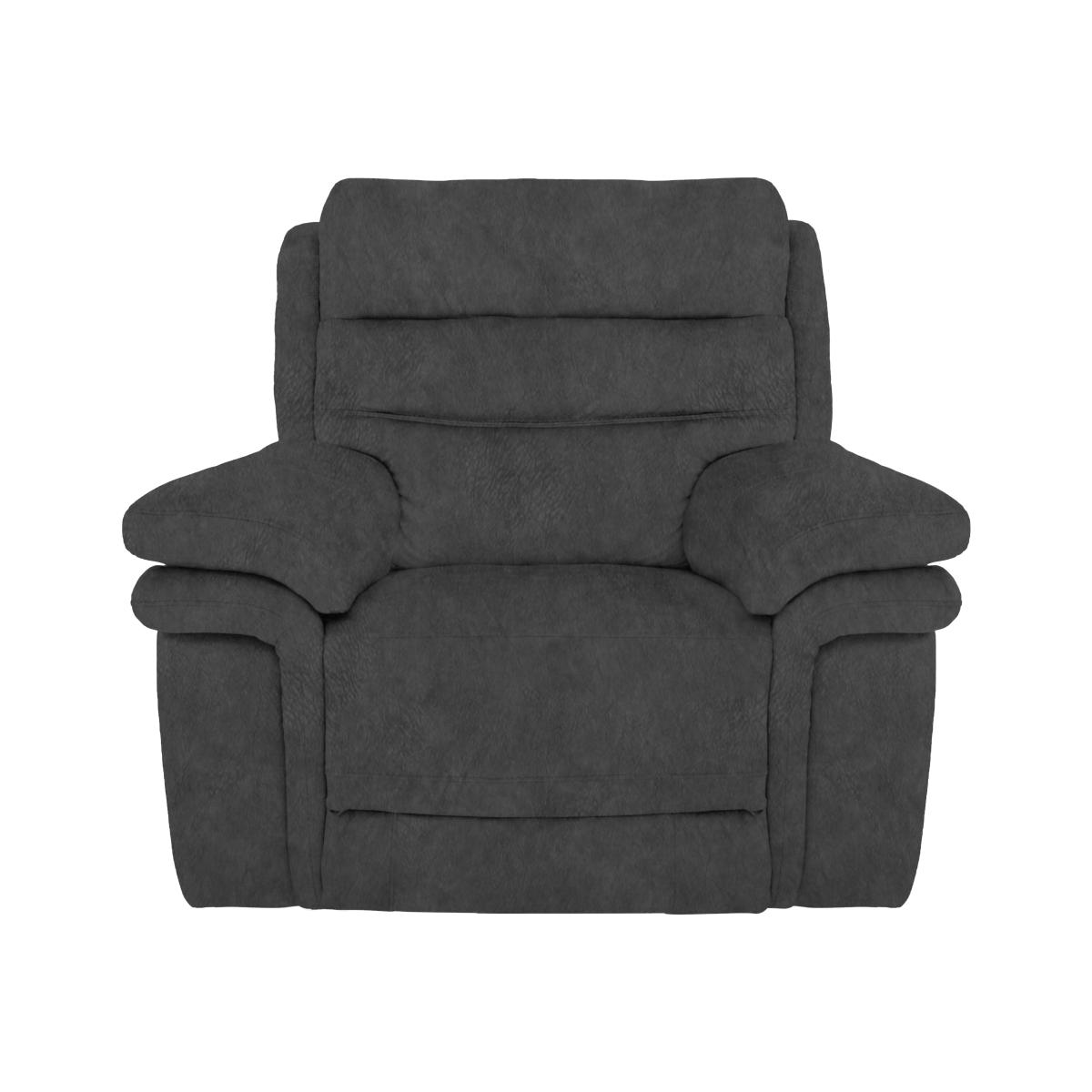 Berlin Fabric Chair with Power Recliner - Dark Grey