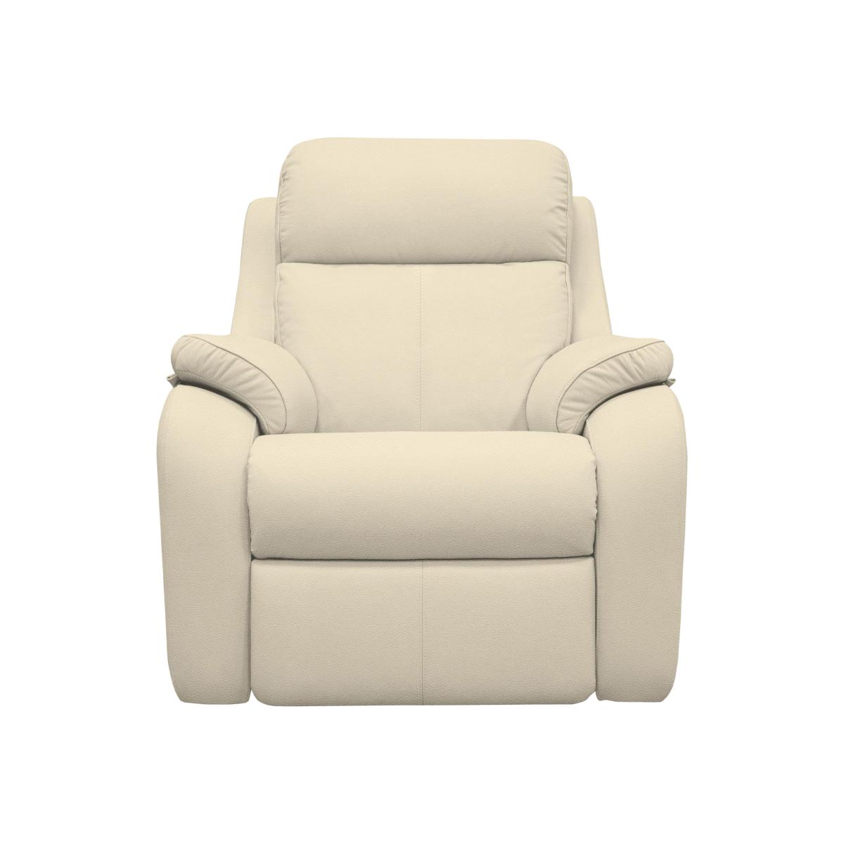 G Plan - Kingsbury Leather Power Recliner Armchair with Headrests - Cambridge Stone – image 1