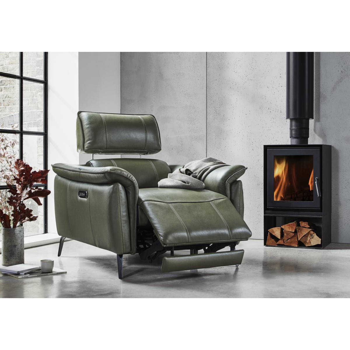 Jude Leather Armchair - New Grey – image 2