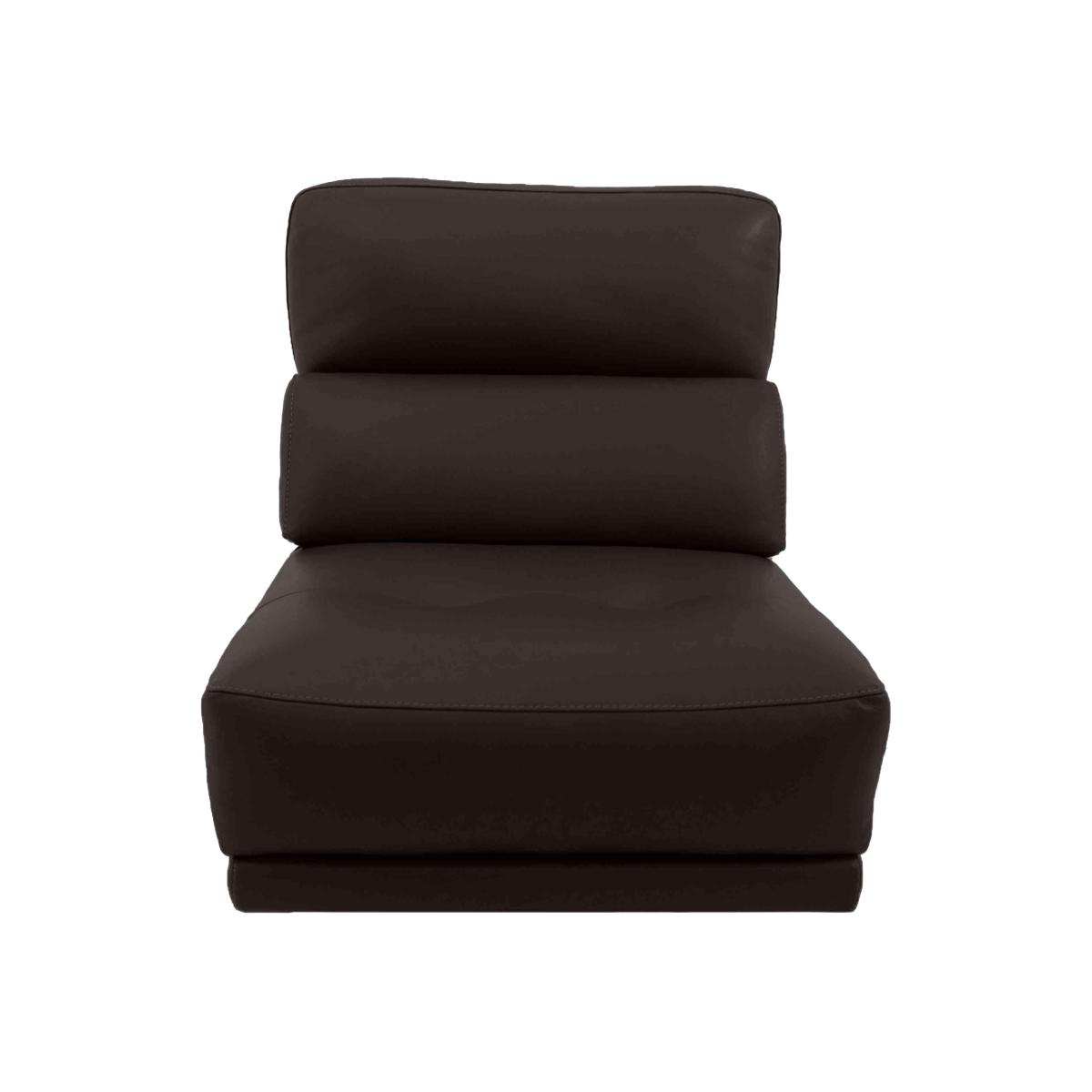 Adama BV Leather Armless Unit - Power Recliner - Dark Chocolate