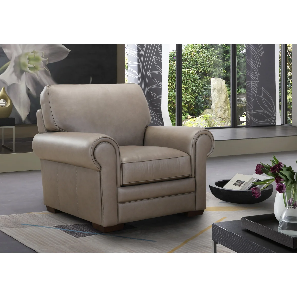 Carrick Leather Armchair - Sea Spray - Sofas and Armchairs – image 2