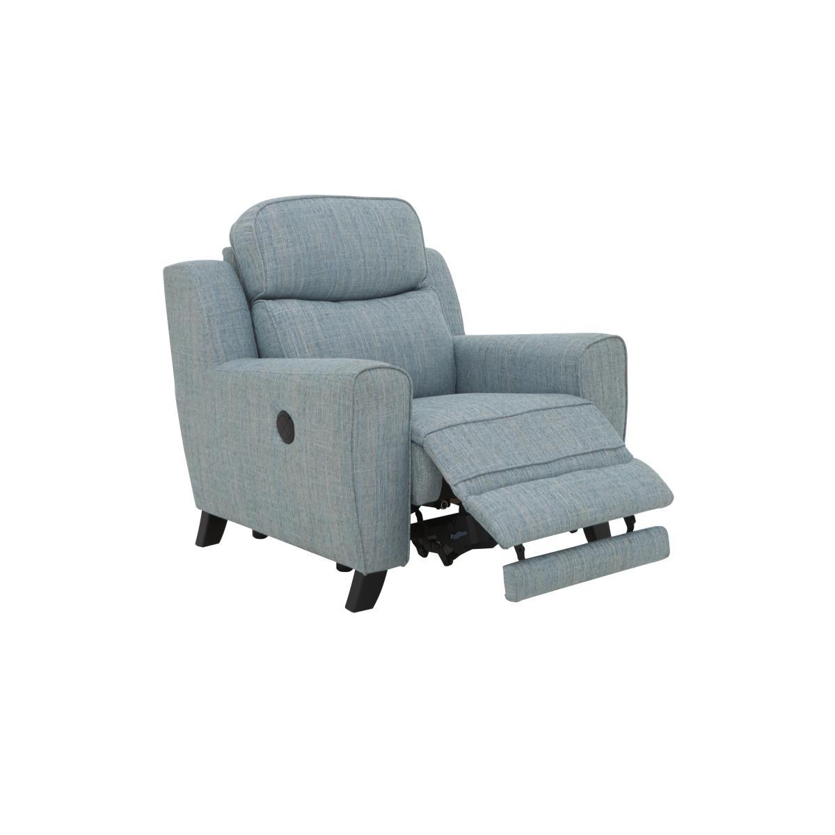 Comfort Story - Title Fabric Recliner Armchair with Power Headrests - Blue – image 4