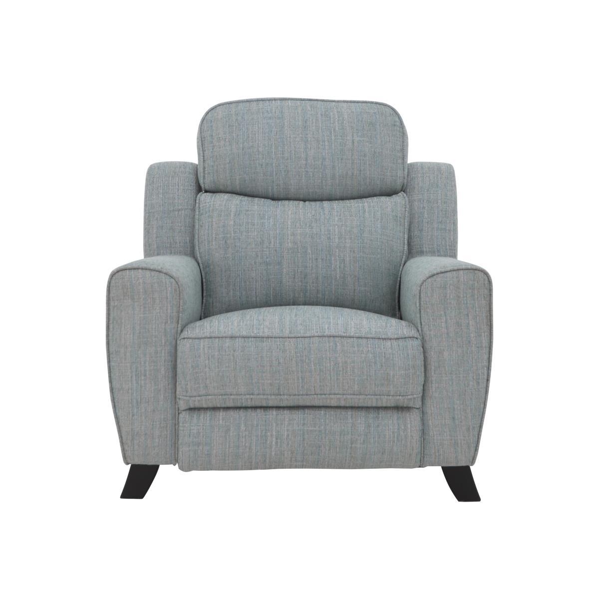 Comfort Story - Title Fabric Recliner Armchair with Power Headrests - Blue – image 1
