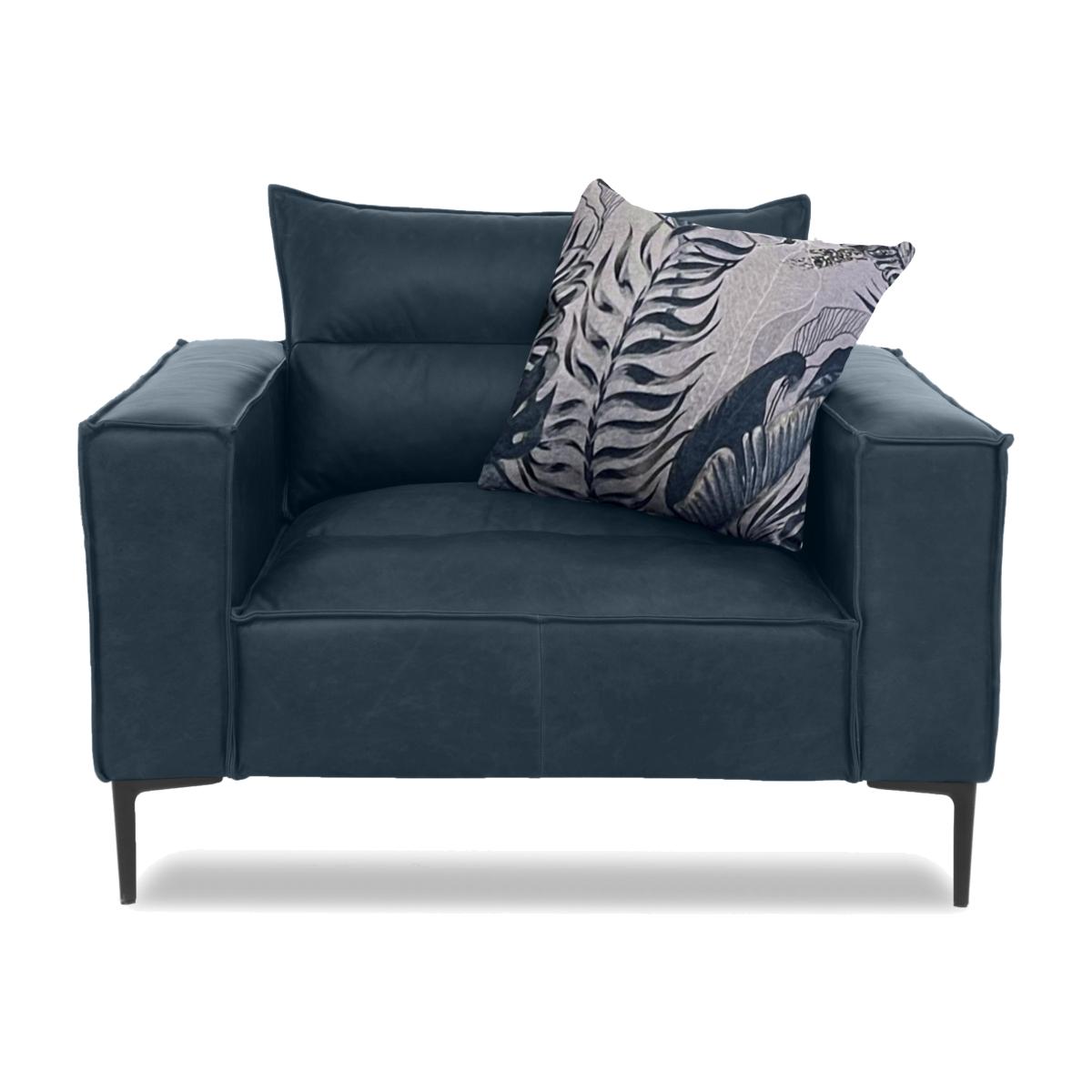 Alexander and James - Boutique Jade Leather Chair - Kodak Blue