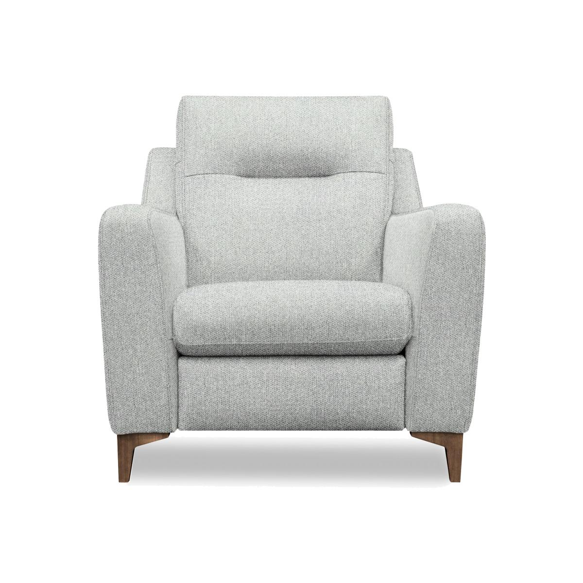 G Plan - Arlo Fabric Power Recliner Chair - Swift Cygnet with Walnut Feet