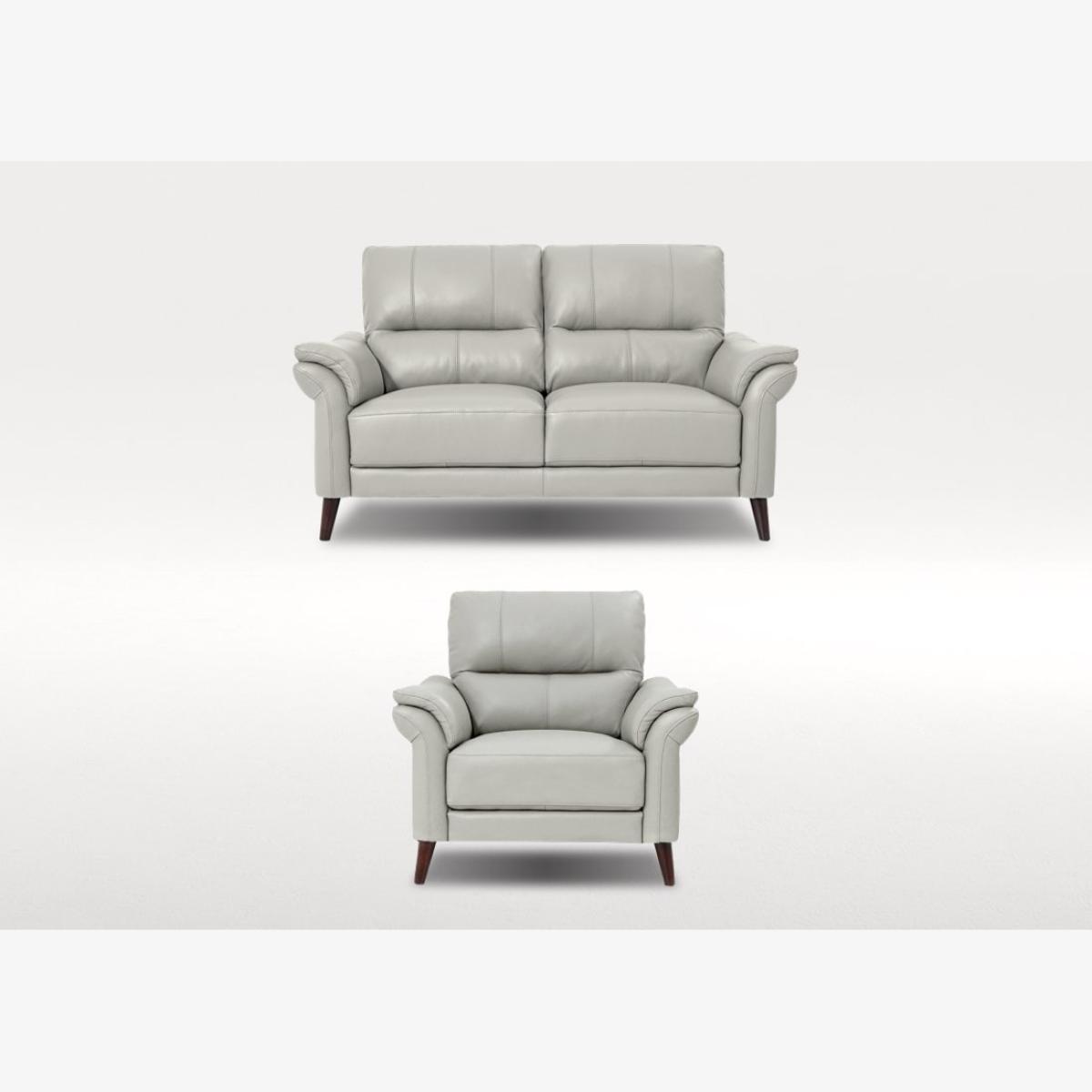 Winner 2 Seater Leather Sofa and Leather Armchair Set – image 1