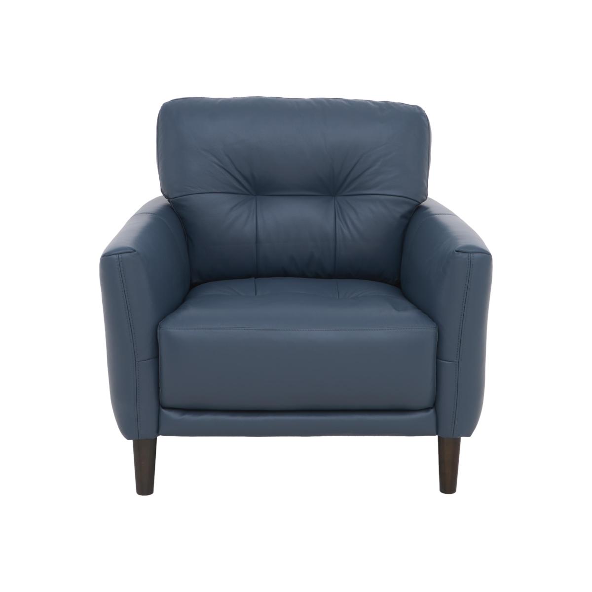 Uno Leather Chair - BV Ocean Blue